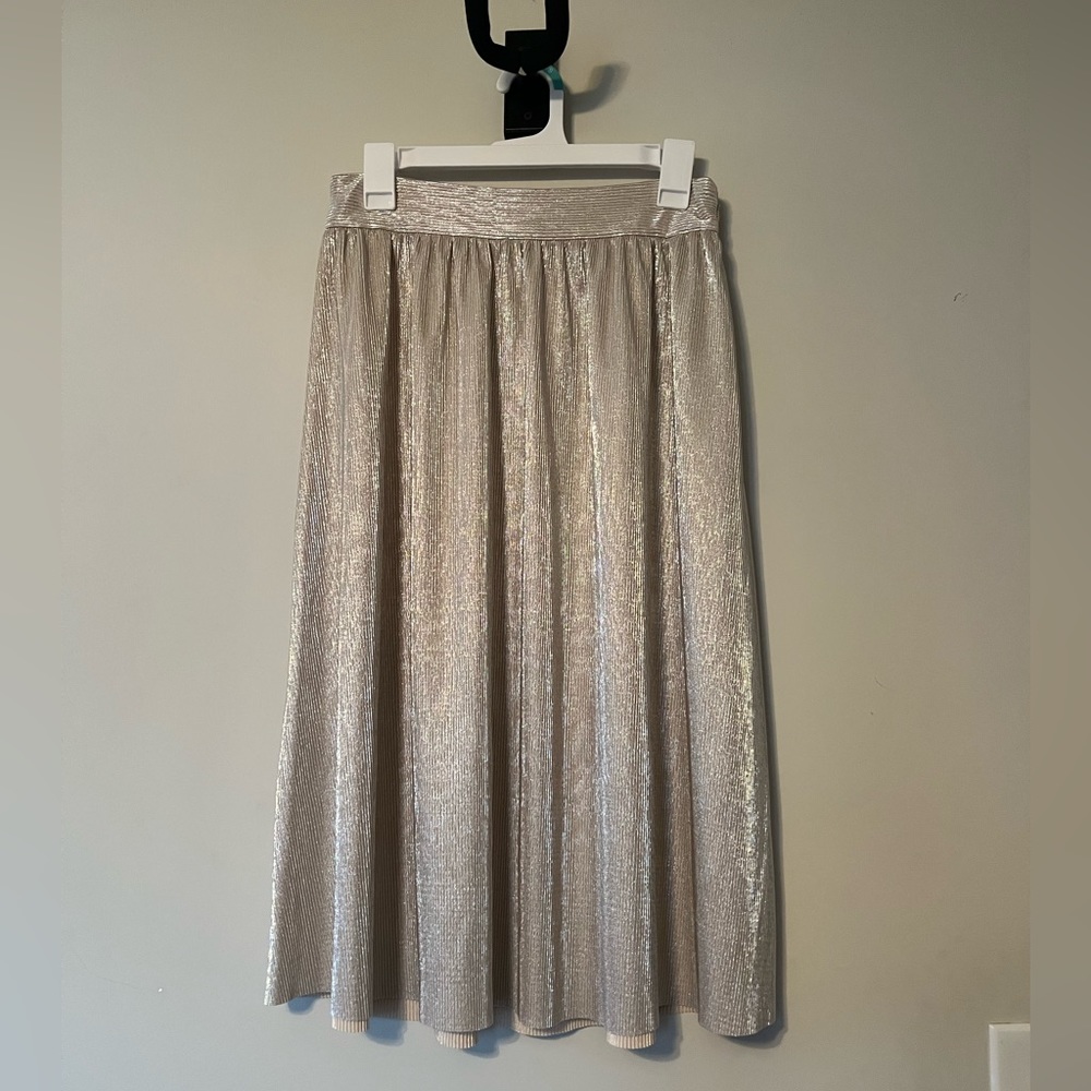 Gold midi skirt